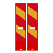 Traffic panel flat | film RA2/C | on both sides indicating right | red / yellow